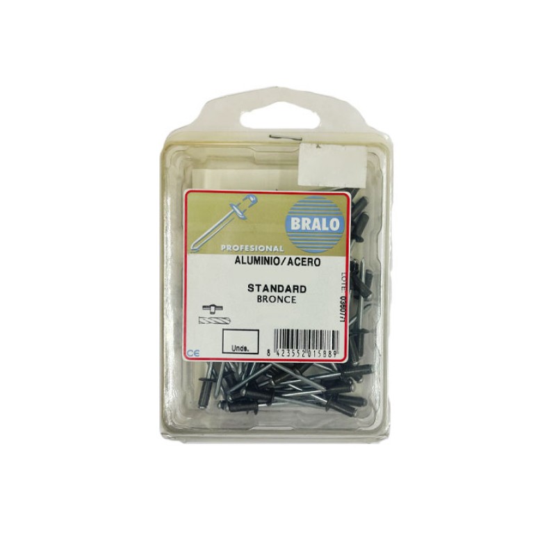 Blister remache aluminio mg3,5 bronce ø 4,8x10 mm