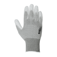 Par guantes nailon carbono sin costuras recubrimiento de pu antiestatico . t.10