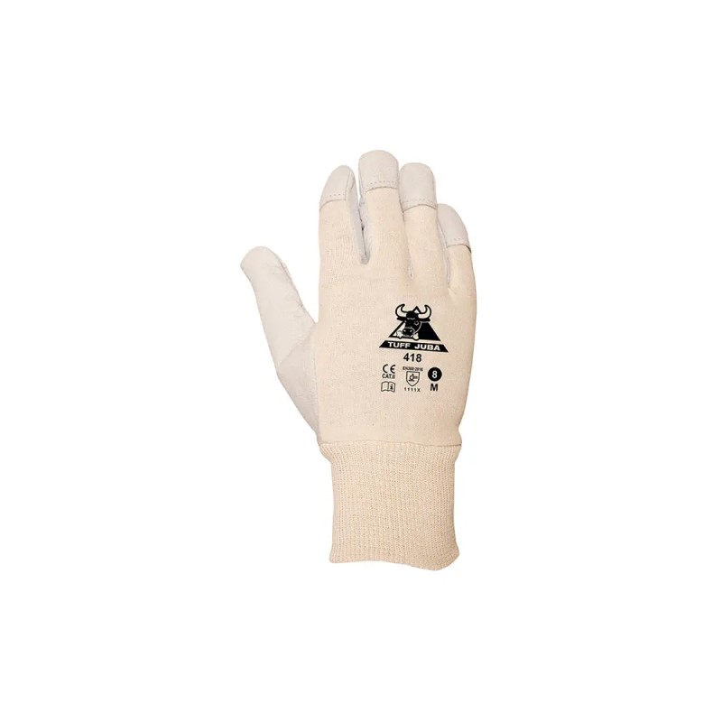 Par guantes cuero flor cabra ref.418 talla 8