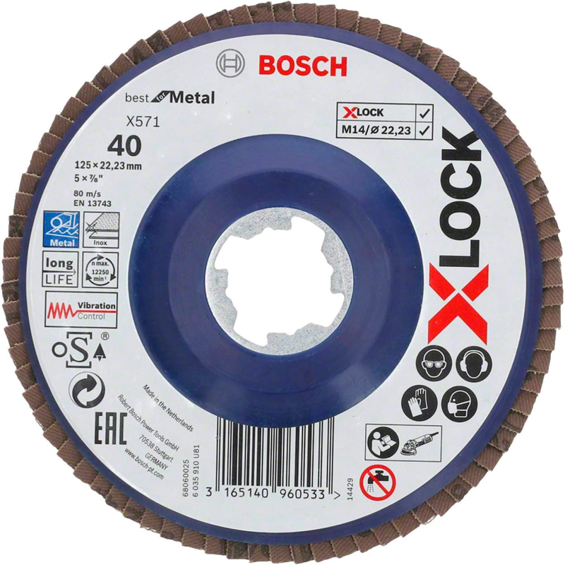 Disco de laminas x-lock ø125mm gr.40 x571 ref.2608619209