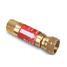 Valvula seguridad al manometro gas 3/8" izquierda laton