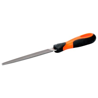 Lima plana punta con mango 6" fina