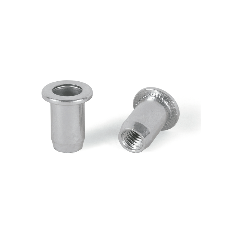 Remache tuerca lisa acero c/ancha m-4x5,90x12,25 mm