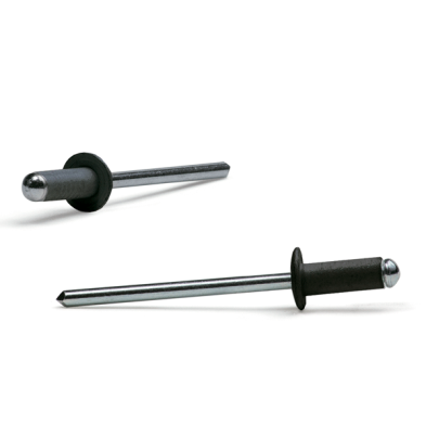 Remache aluminio mg3,5 c/alomada negro ø 4,8x12 mm (embalaje de 500 unidades)