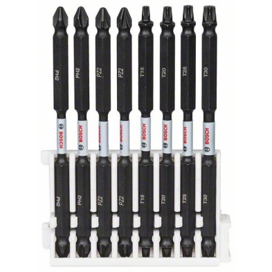 Set 8 puntas atorn.impacto dob.ph2-pz2-torx 110mm 2608522346