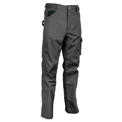 Pantalon pol./alg. cofra drill gris/negro t.38
