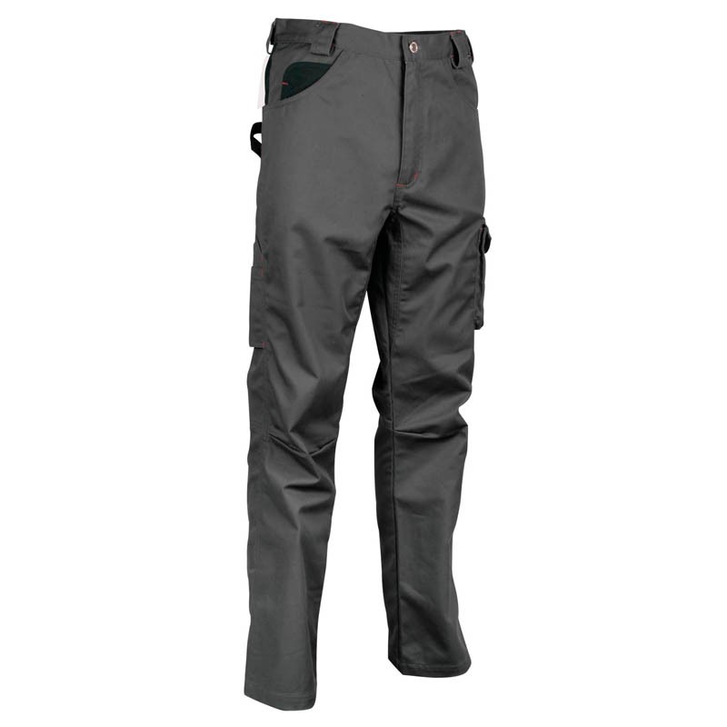 Pantalon pol./alg. cofra drill gris/negro t.46