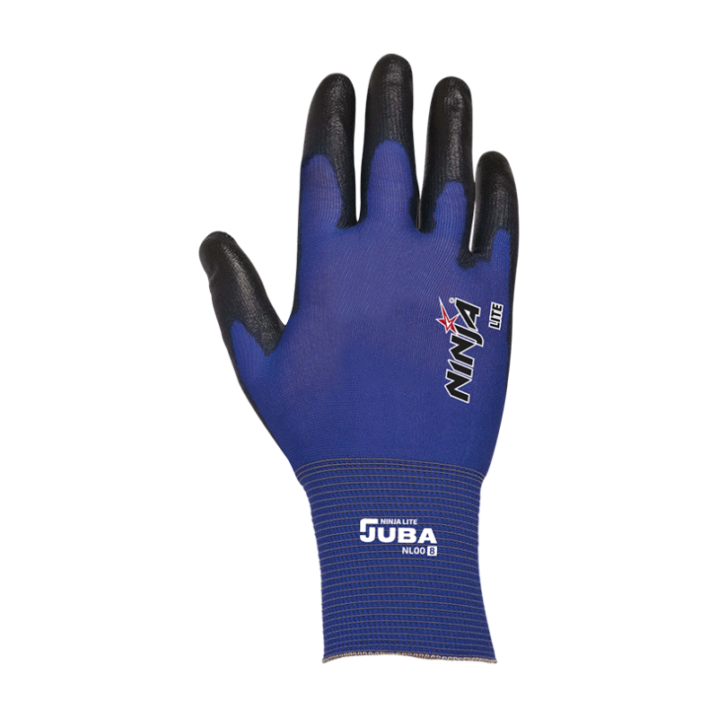 Par guantes nailon ligero sin costuras con recubrimiento de poliuretano t.9