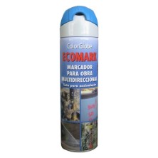 Spray pintura ecomark marcaje obras azul fluor. 500 ml