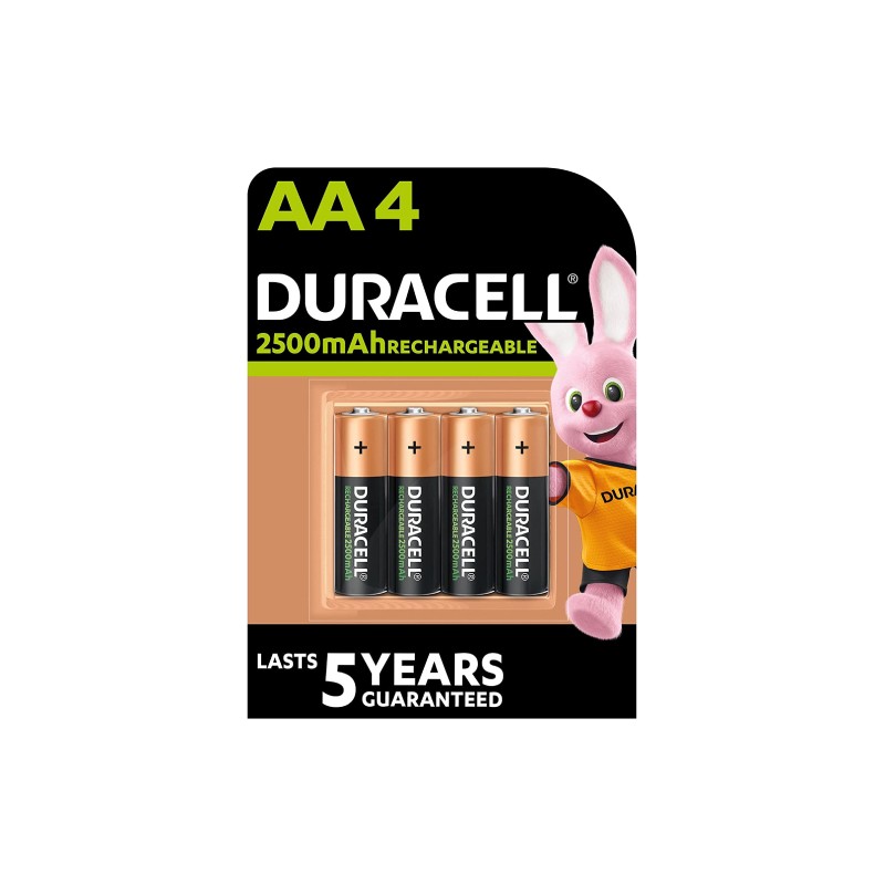 Blister 4 pilas aa recargables duracell 2400mah