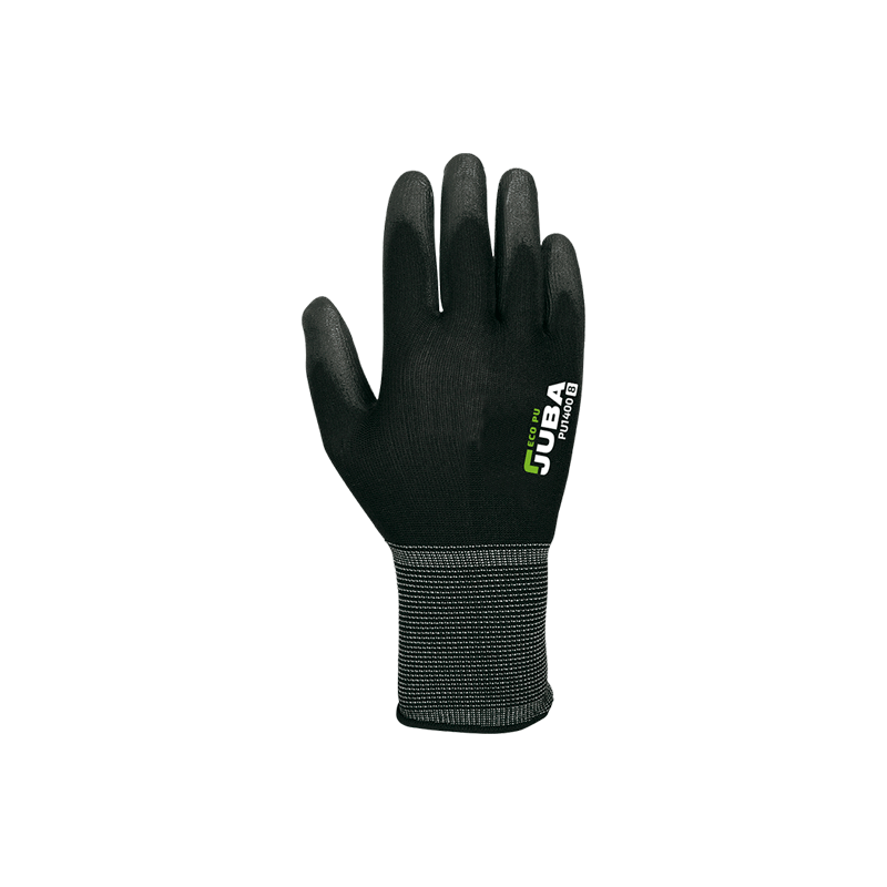 Par guantes nylon palma cub.pu negro hpu1400 t.7