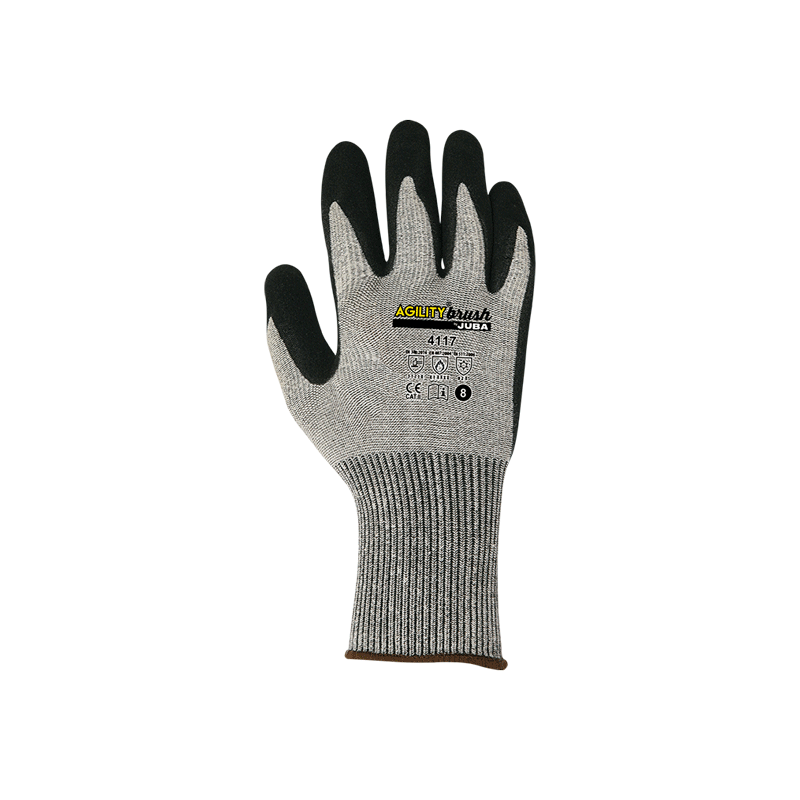 Par guantes alg.palma nitrilo ngo.agility brush h4117 t.9 (embalaje de 10 unidades)