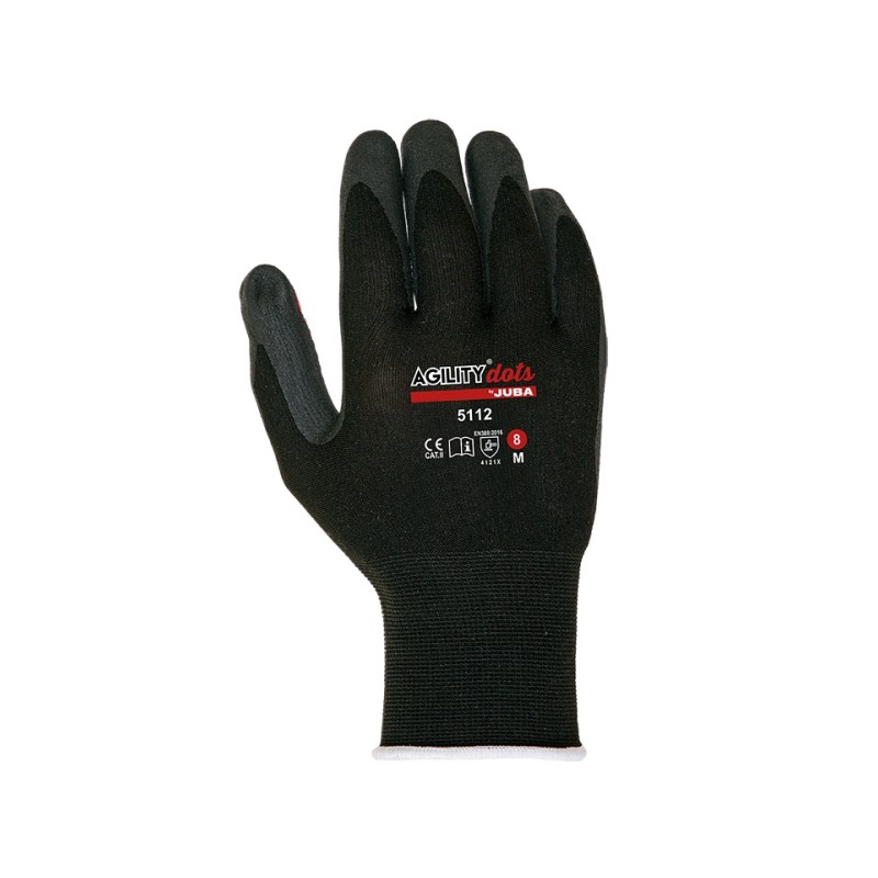 Par guantes nylon palma cub.puntos nitrilo ref.h5112 t.8
