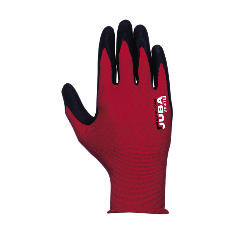 Par guantes nylon palma cub. nitrilo foam negro 111801 t.7