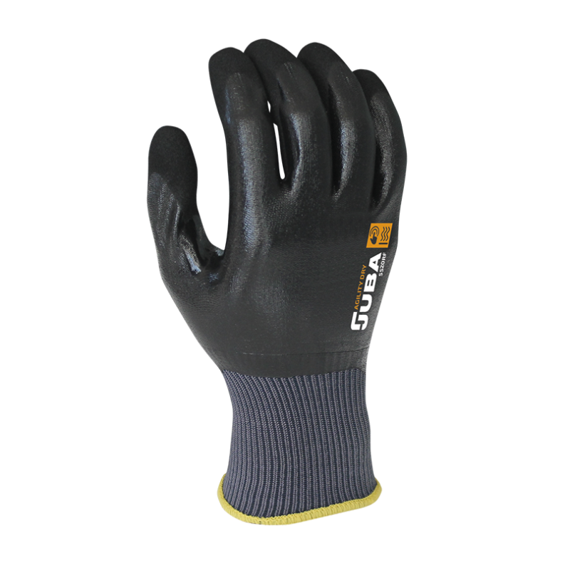 Par guantes nailon con doble recubrimiento nitrilo/pu de base acuosa. t10 5520rf