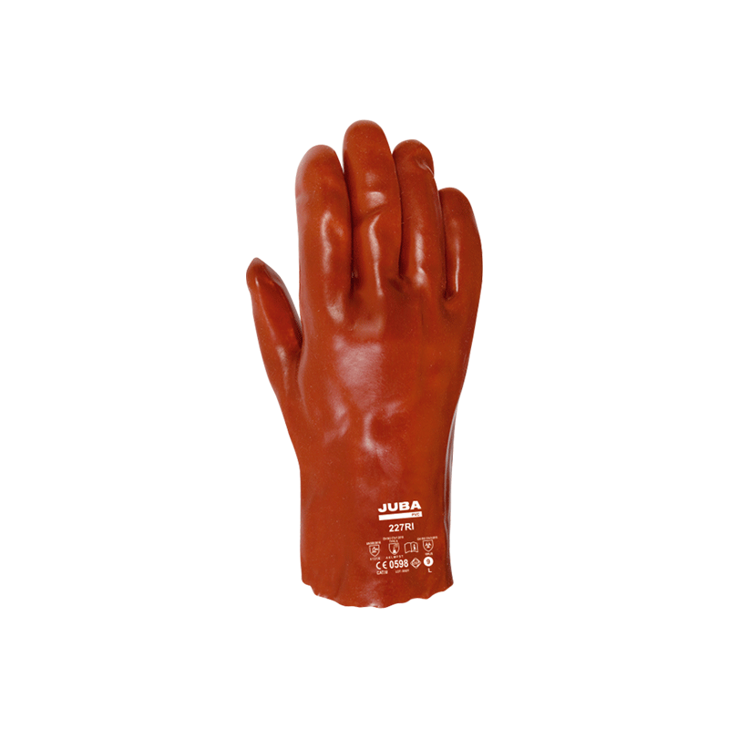 Par guantes pvc doble capa 227 ri 27 cm t.9