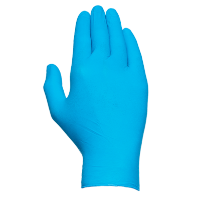 Caja 100 par guantes nitrilo azul s/polvo ref.570 talla 9 (l