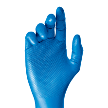 Caja 50 unidades guantes nitrilo escamado s/p azul 580bl t 8 (m)
