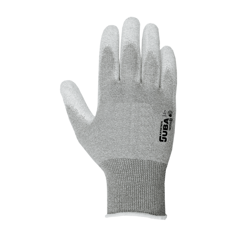 Par guantes nailon carbono sin costuras recubrimiento de pu antiestatico . t.10