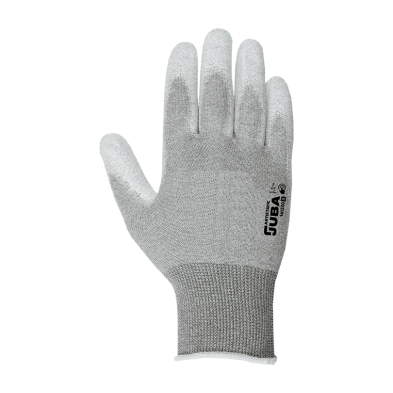 Par guantes nailon carbono sin costuras recubrimiento de pu antiestatico . t.10