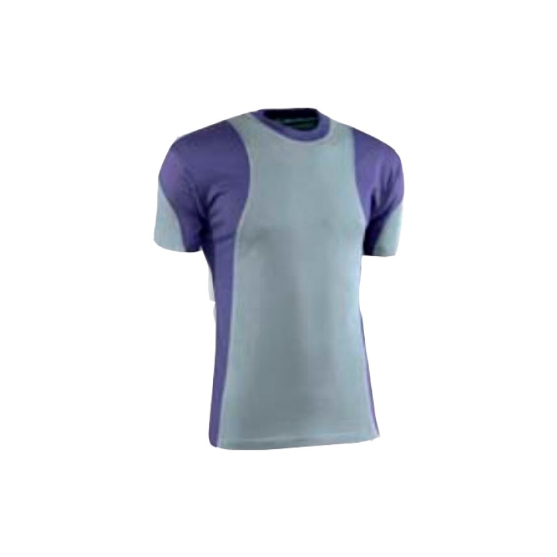 Camiseta alg. m/corta premium gris/marino 931 t-m