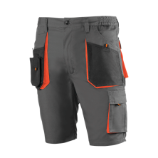 Pantalon corto tergal 962 gris/negro/naranja t.s