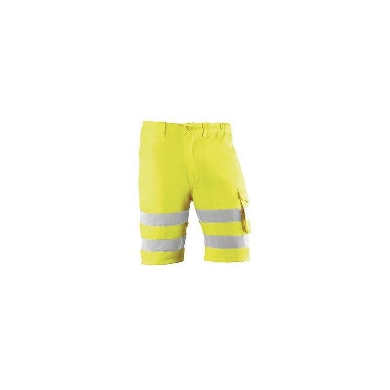 Pantalon corto pol./alg.alta vis.maxton hv744 naranja t.xl