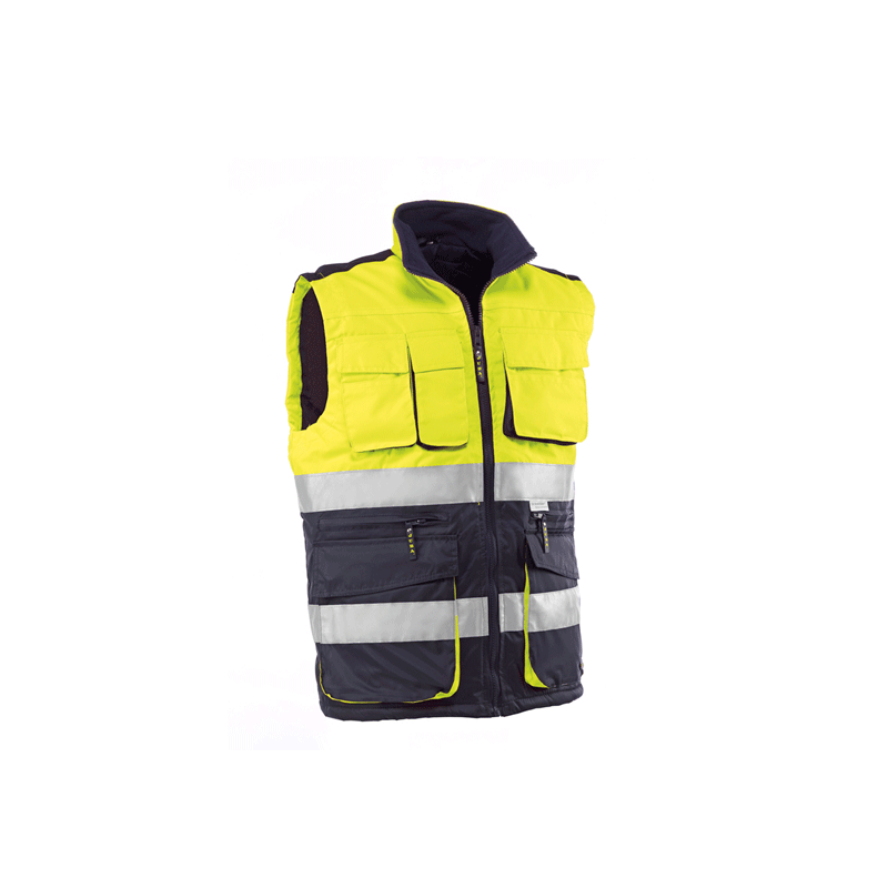 Chaleco alta visibilidad elbrus hv717 amarillo/marino t.xxl