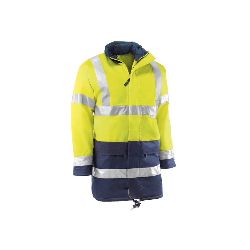 Parka alta visibilidad glasgow hv741 amarillo/marino t.s