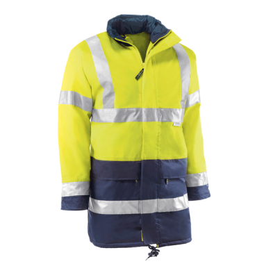 Parka alta visibilidad glasgow hv741 amarillo/marino t.s