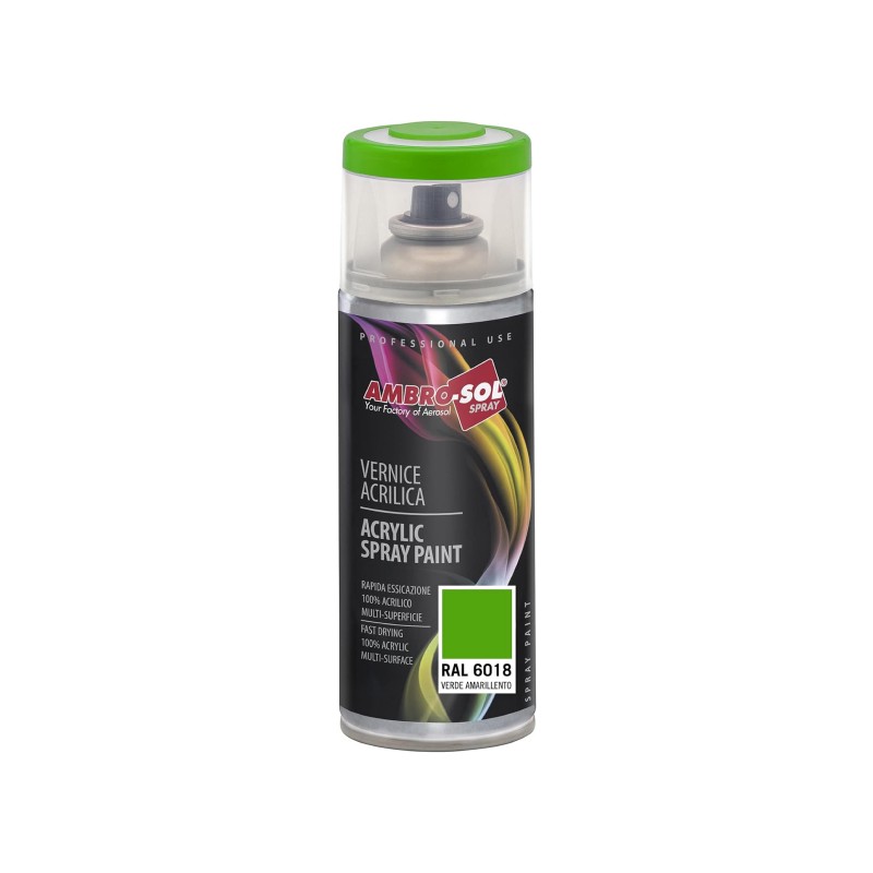 Spray pintura acrílica 400 ml ral 6018 verde hierba