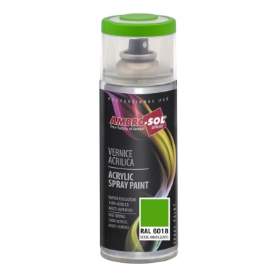 Spray pintura acrílica 400 ml ral 6018 verde hierba