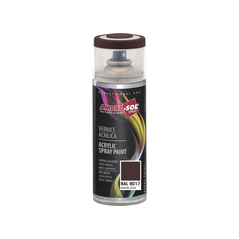 Spray pintura acrílica 400 ml ral 8017 marron cacao