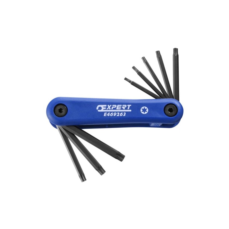 Juego 8 llaves torx "navaja" de t9 a t40 ref.e469263