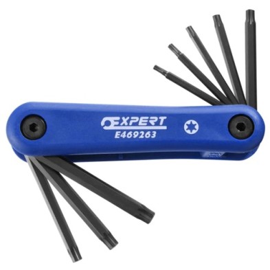Juego 8 llaves torx "navaja" de t9 a t40 ref.e469263