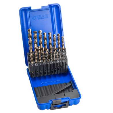 Estuche 19 brocas 1021 hsse-co multi inox. cil.ø1-10x0,5 mm