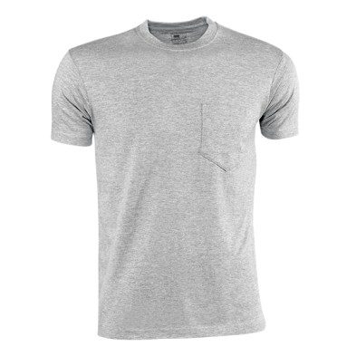 Camiseta m/corta c/bolsillo 633 gris t.xxl