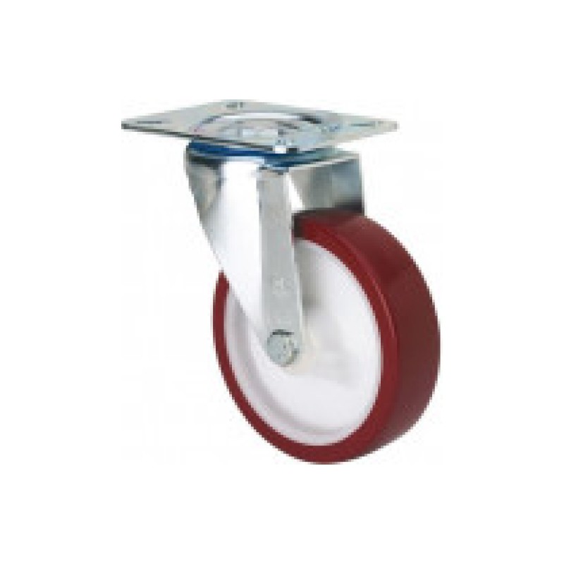Rueda gir.ø100 zv-pol 150kg poliuretano alex 2-2356