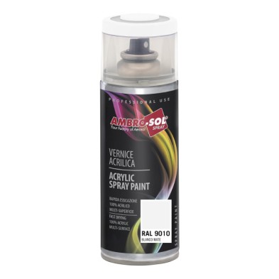 Spray pintura acrílica 400 ml ral 9010 blanco mate