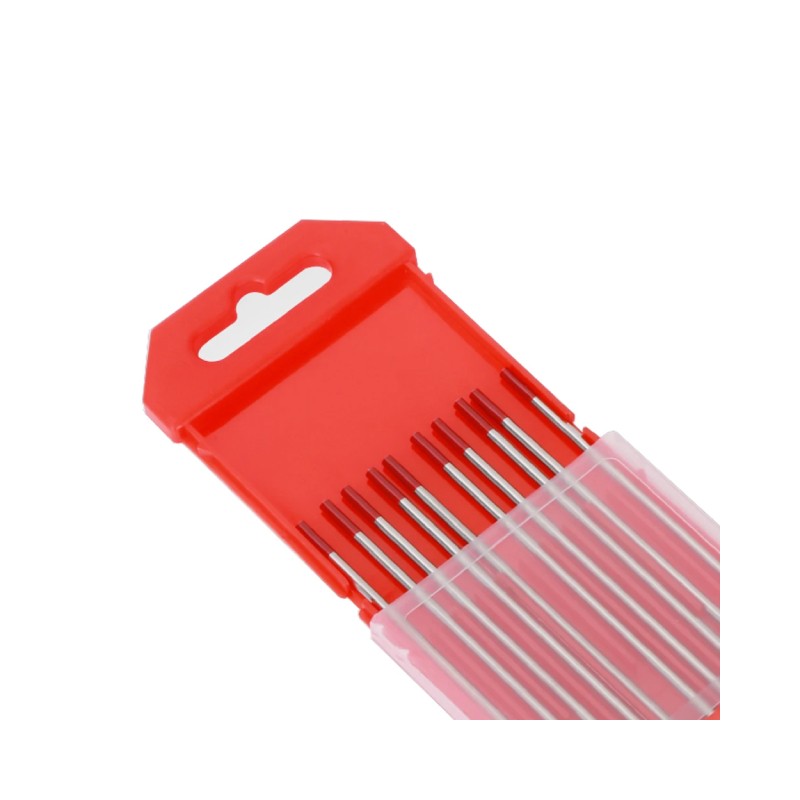 Electrodo tungsteno ø 2,4 mm rojo 2% th torio (embalaje de 10 unidades)