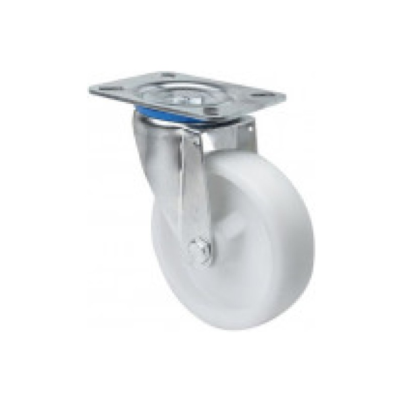 Rueda gir.ø100 zv-ut 200kg poliamix blanco alex 2-0237