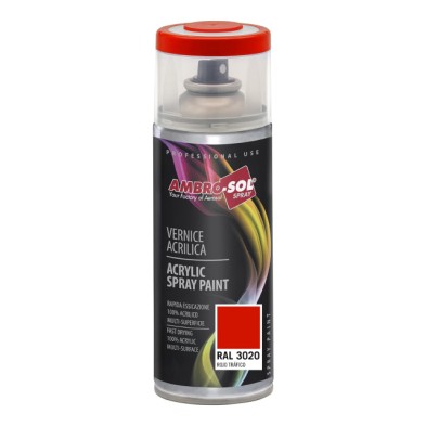 Spray pintura acrílica 400 ml ral 3020 rojo tráfico
