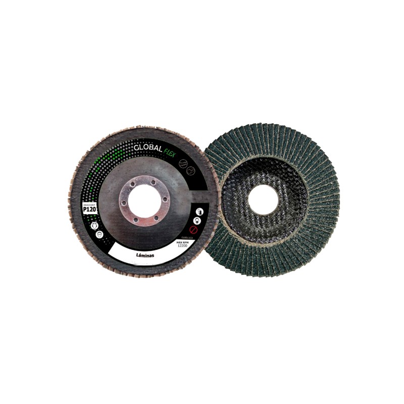 Disco laminas zirconio + premium plano ø115 mm gr.120 (embalaje de 10 unidades)