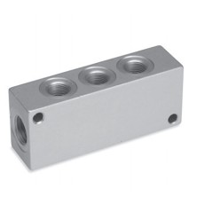 Distribuidor alu.2 entadas 3/8 5 salidas dobles 1/4