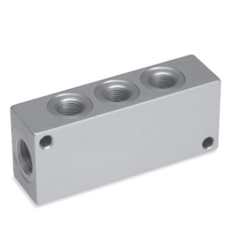 Distribuidor alu.2 entadas 3/8 5 salidas dobles 1/4