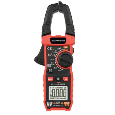 Pinza amperimetrica 600a ac-dc egatronik con medicion de temperatura