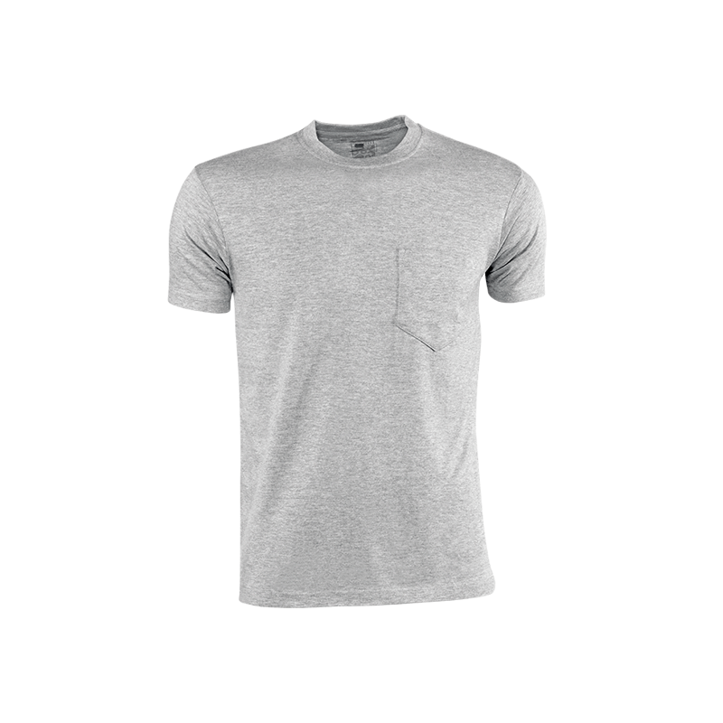 Camiseta m/corta c/bolsillo 633 gris t.l