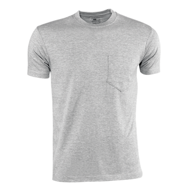 Camiseta m/corta c/bolsillo 633 gris t.l