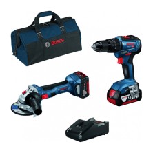 Kit taladro gsb 18v-55 + amoladora gws 18v-7 + 2 bat. 4.0ah