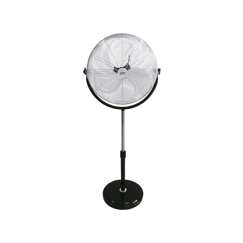 Ventilador de pie industrial con base circular altura regulable  120w ø50cm